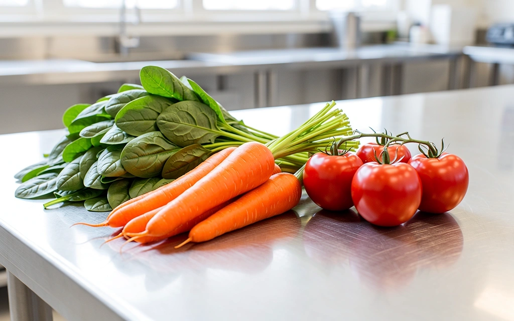 Ingredienti freschi in cucina